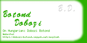 botond dobozi business card